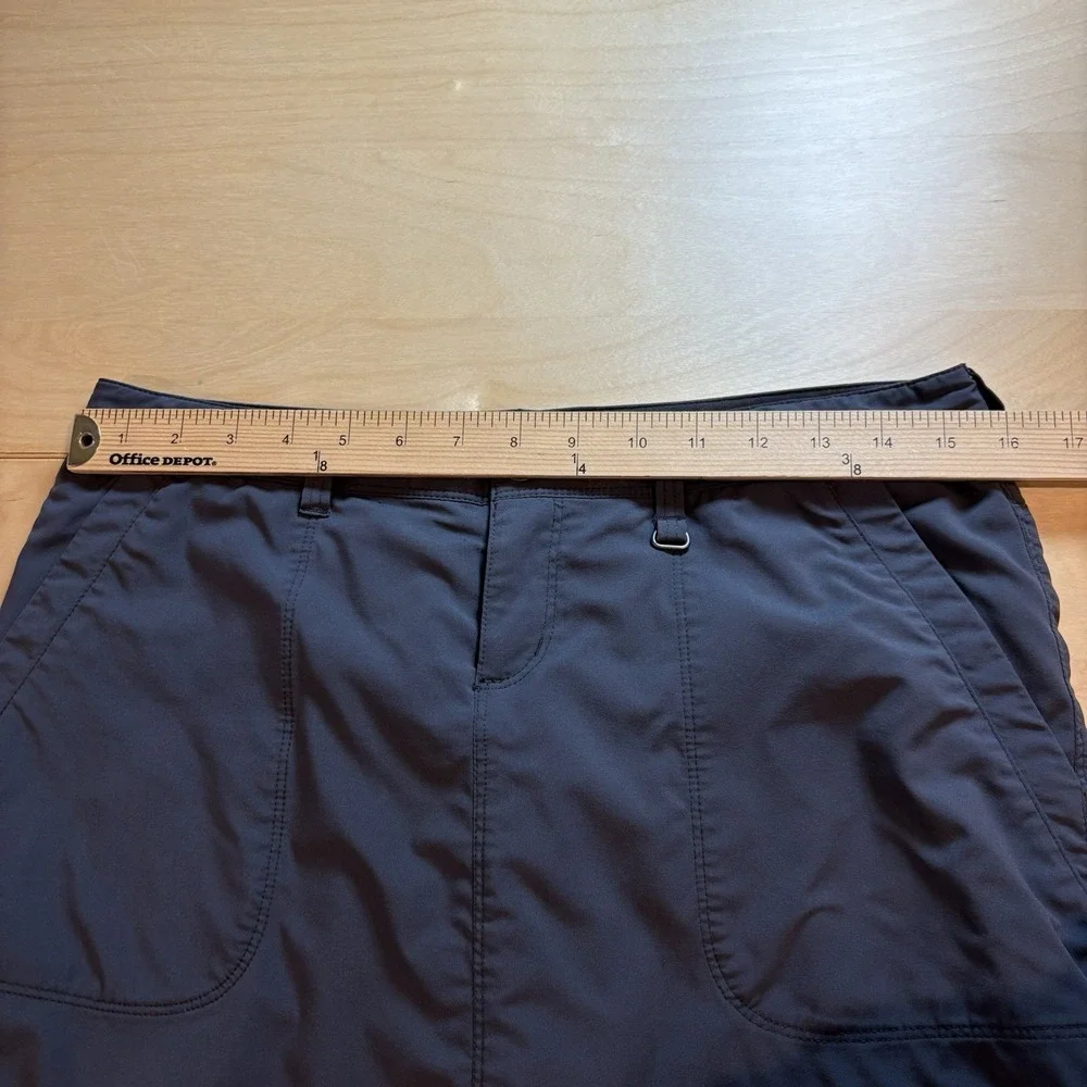 REI Women 6 Grey Skort Gorpcore Hiking Stretch Nylon